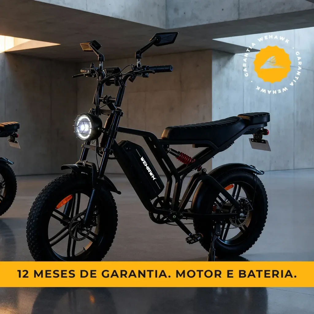 Bicicleta Scooter Elétrica Wehawk Wx-19 750w 48v Autonomia 60km Sem Cnh Ciclomotor Elétrico Potente Freio A Disco Banco Duplo Amortecedor All Black Preto E Marrom